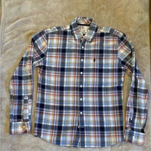 Johnnie-O Button Down Coastal Surfing Shirt Johnny Plaid Men’s Small